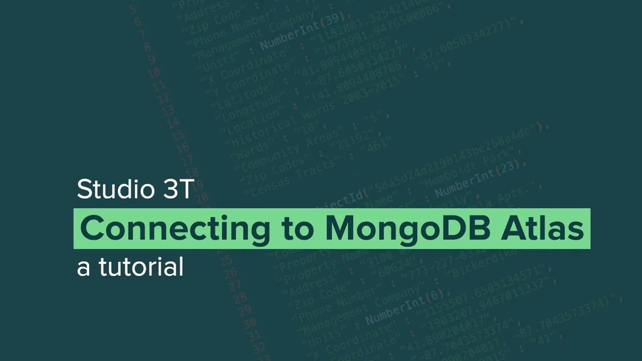 Instructions For Connect To Mongodb Atlas Using Studio T