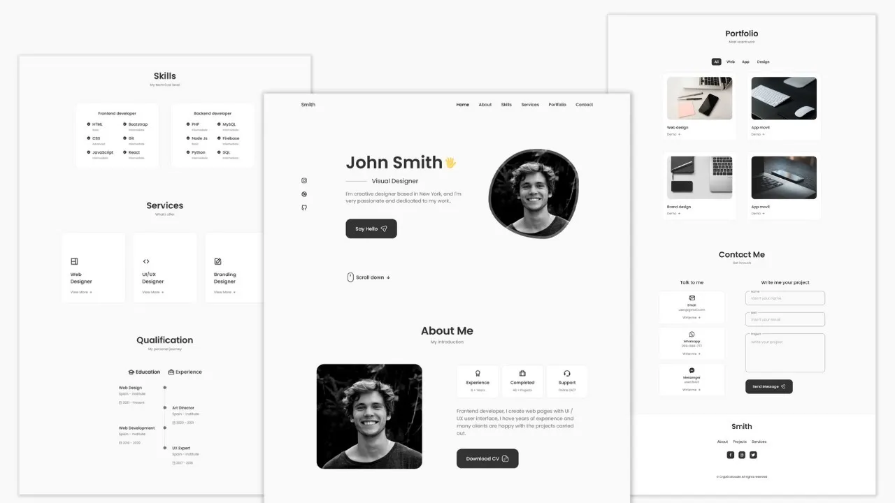 Build And Deploy A Fully Responsive Personal Portfolio Website Using React