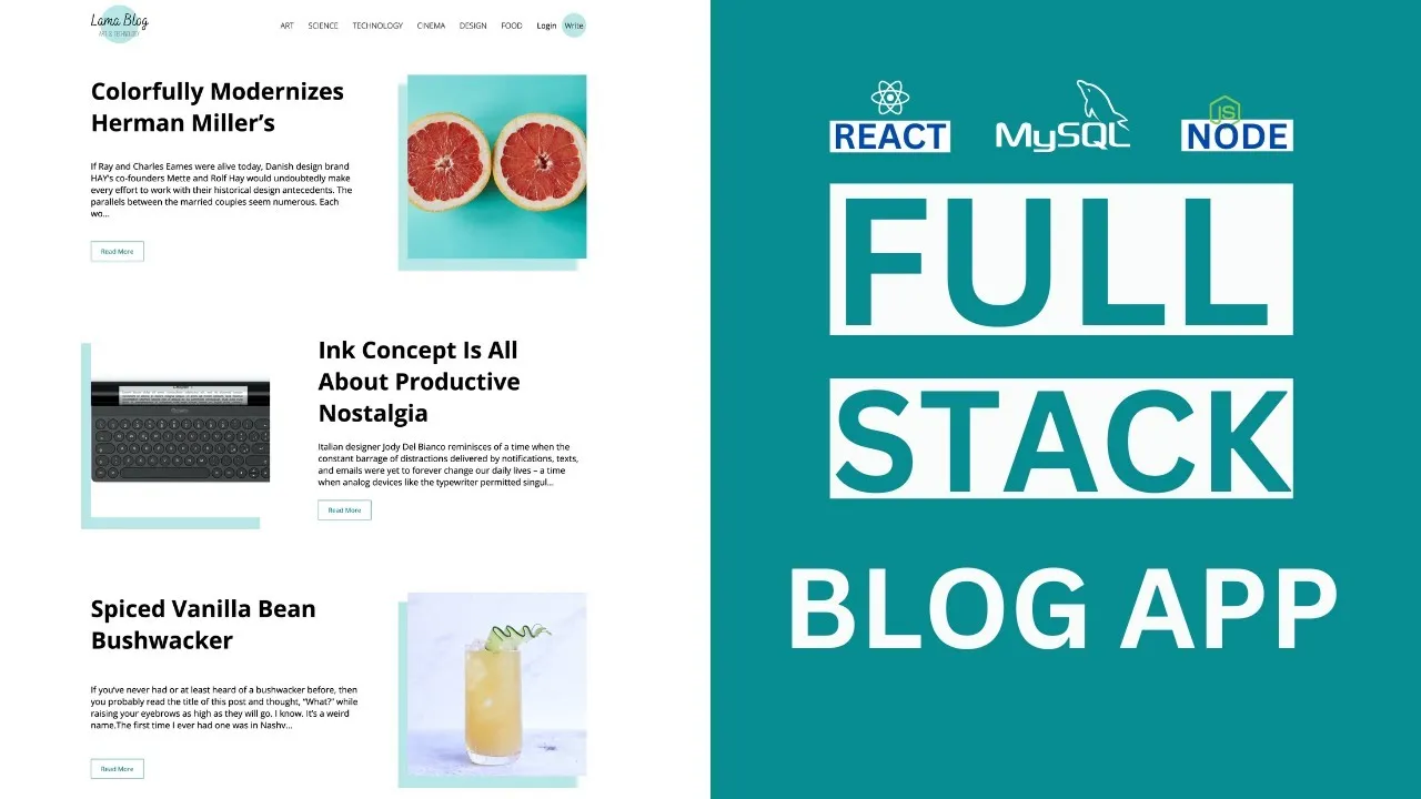 Build A Full Stack Blog App With React Node Js And Mysql
