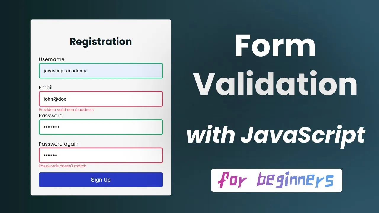 How To Create A Client Side Form Validation Using Javascript