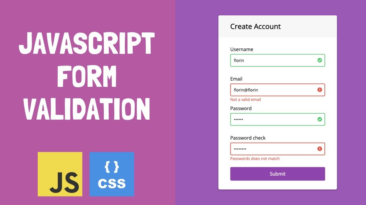 How To Add Form Validation On The Client side Using JavaScript