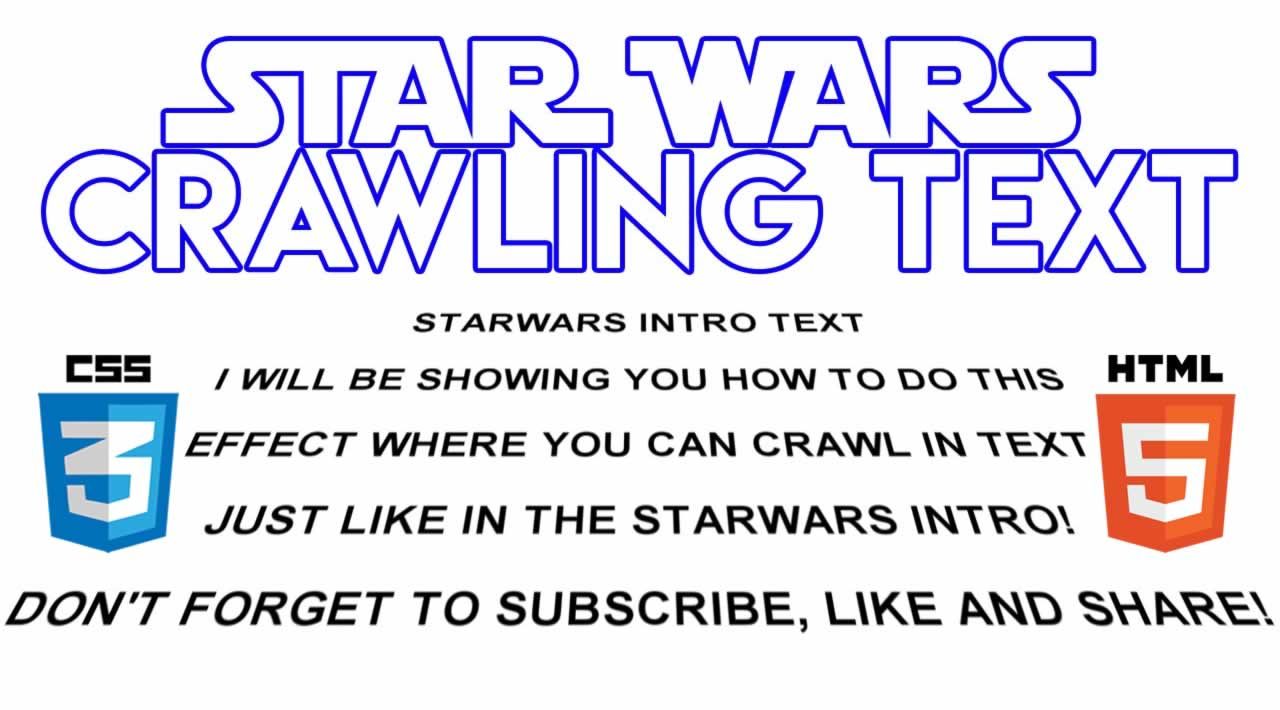 How to Make a Crawl Text Like Star Wars using HTML and CSS