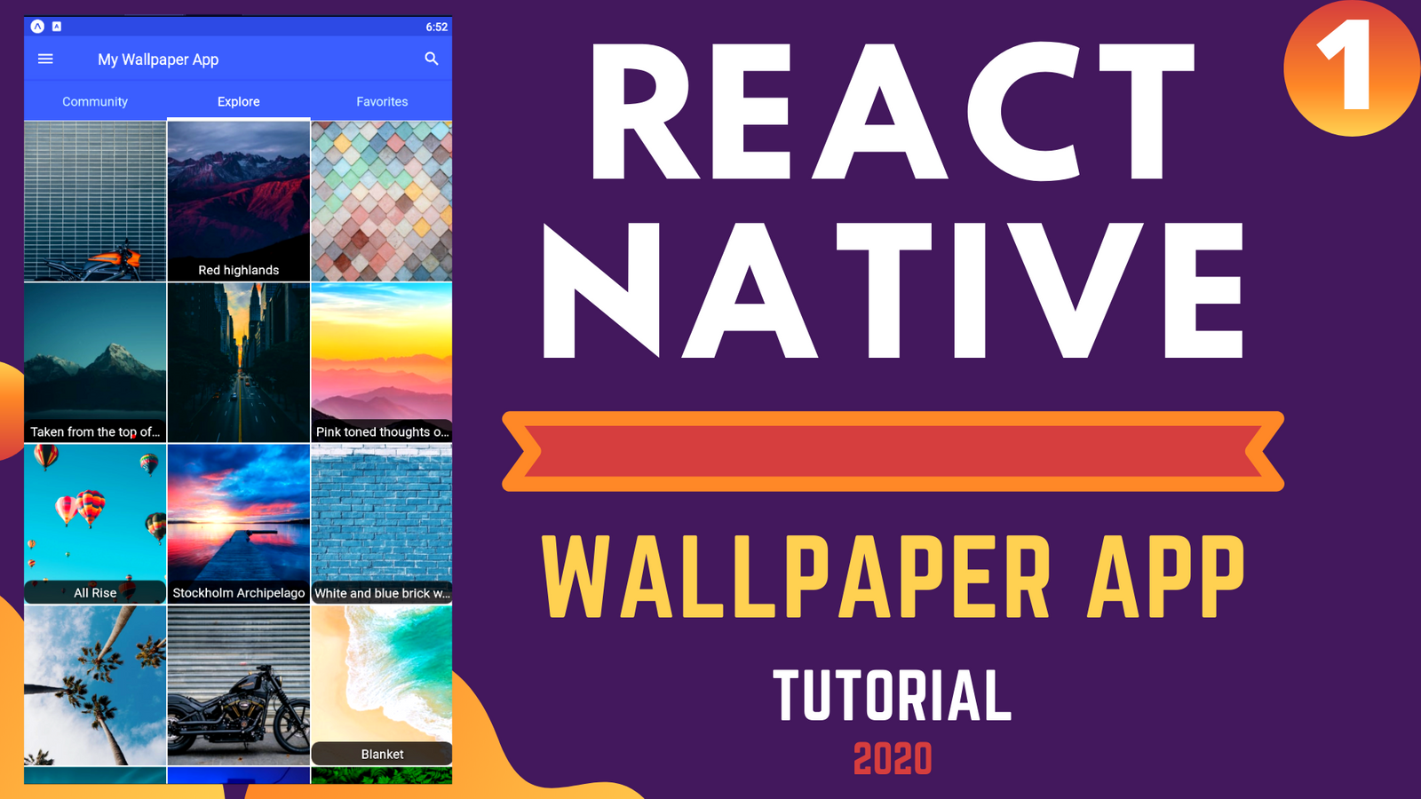 React Native Free Tutorial | How to build a Wallpaper App using React Native! 