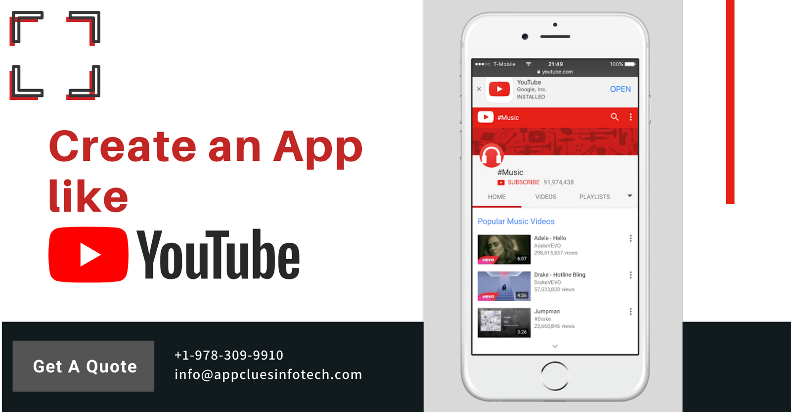 Create an App like YouTube