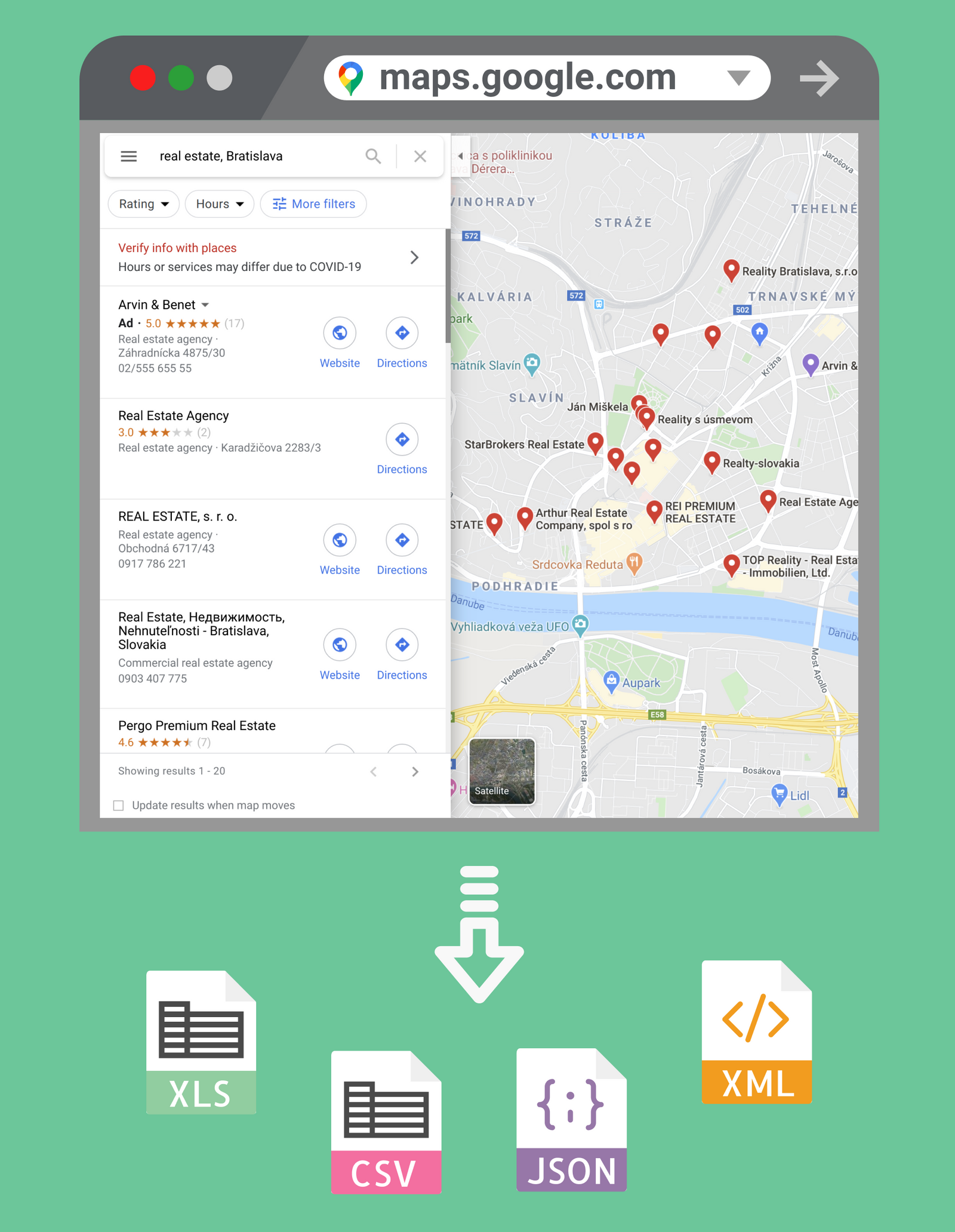 Scrape Google maps: Extract business leads, phone numbers, addresses.