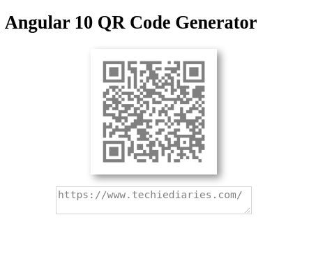 Generate QR Codes with Angular 10/9