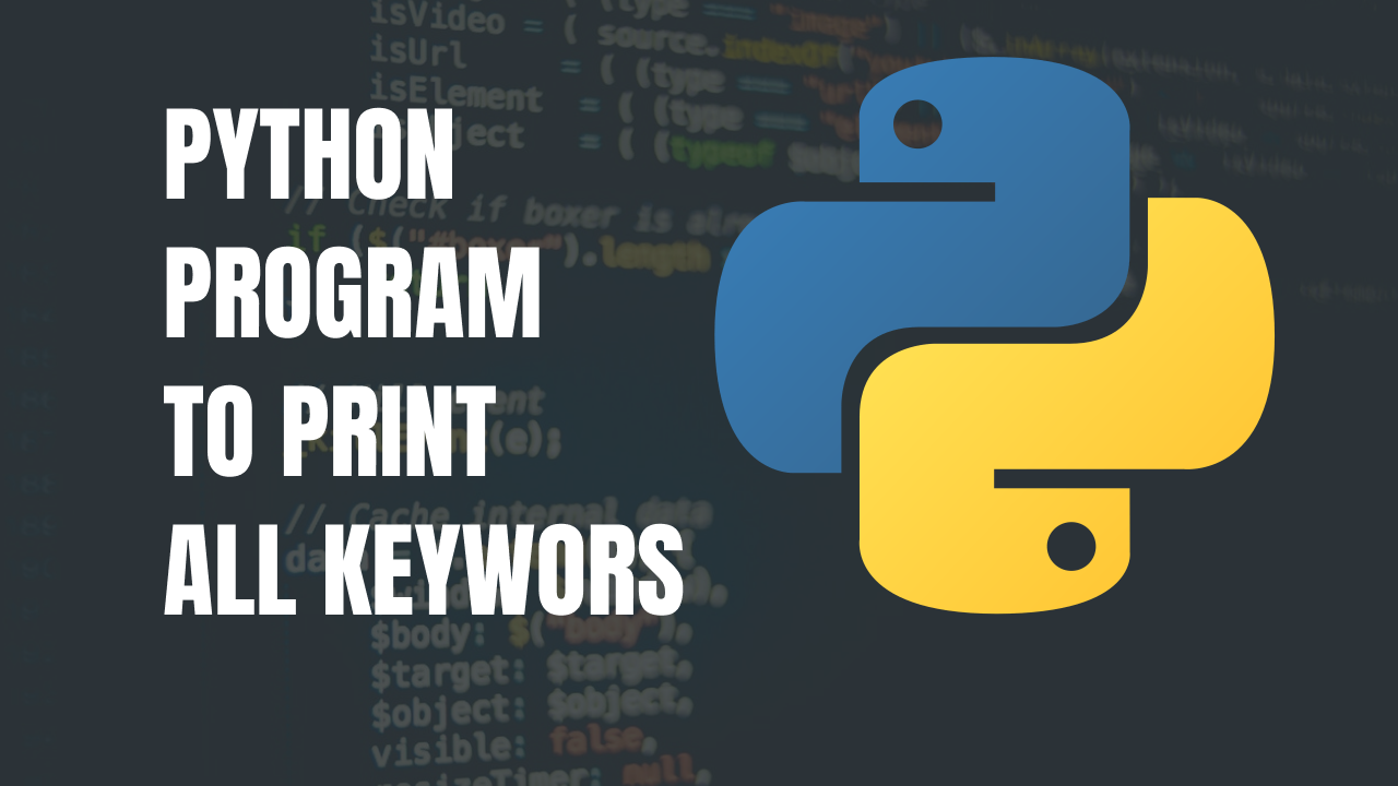 python program to print all keywords