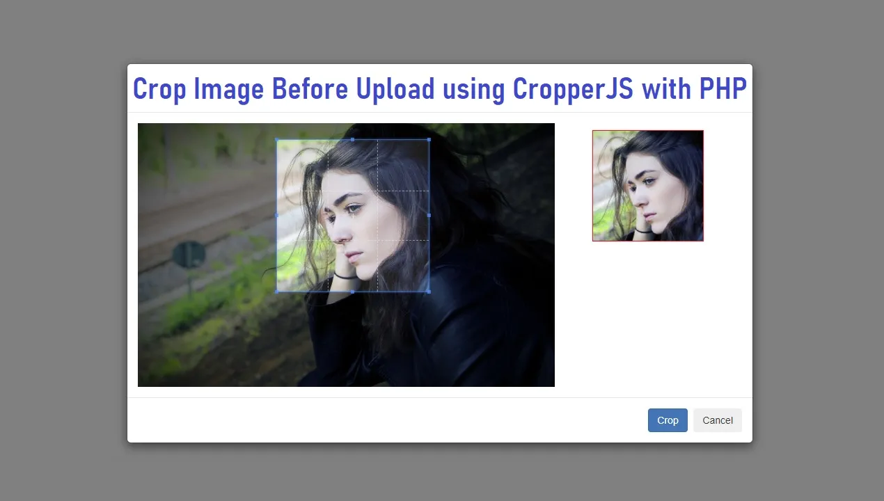 PHP Crop Image While Uploading with Cropper JS