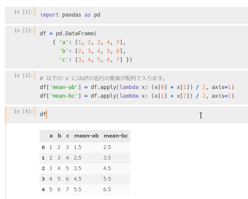 Python Csvの読み込み 平均の取得について