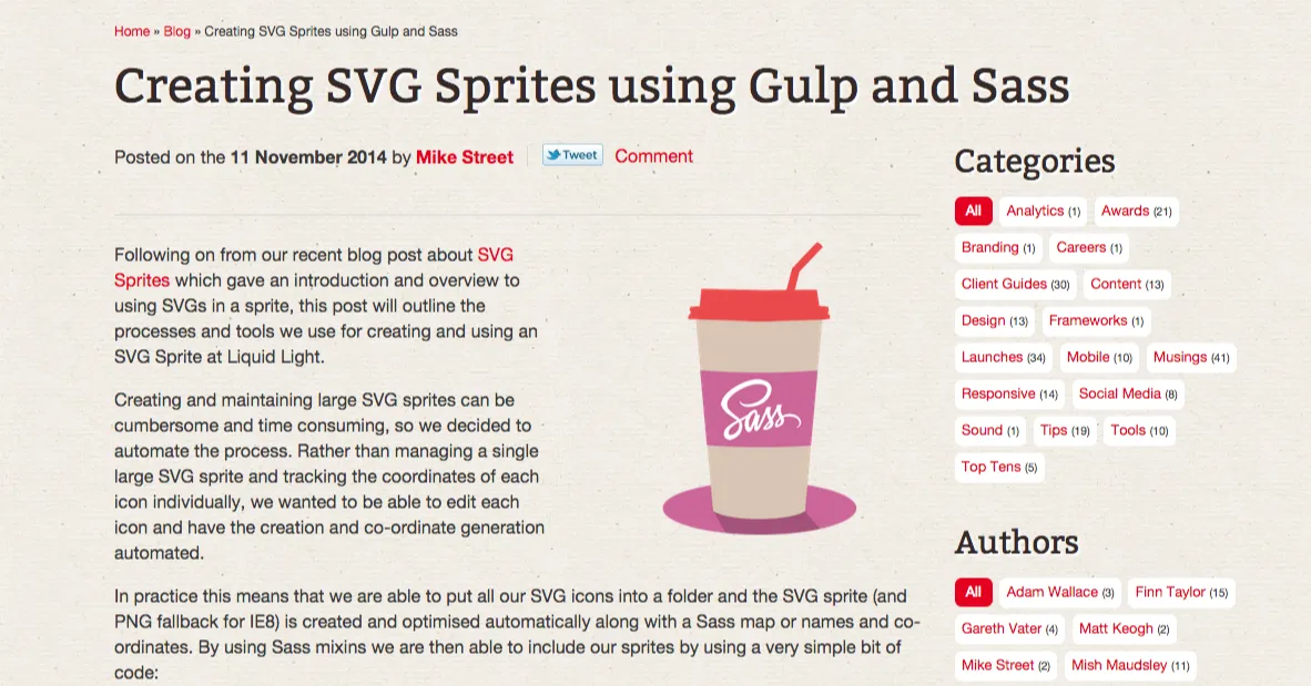Creating SVG Sprites using Gulp and Sass - CSS, JavaScript, Front end developer & CTO