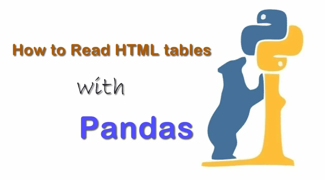 How to Read HTML tables with Pandas