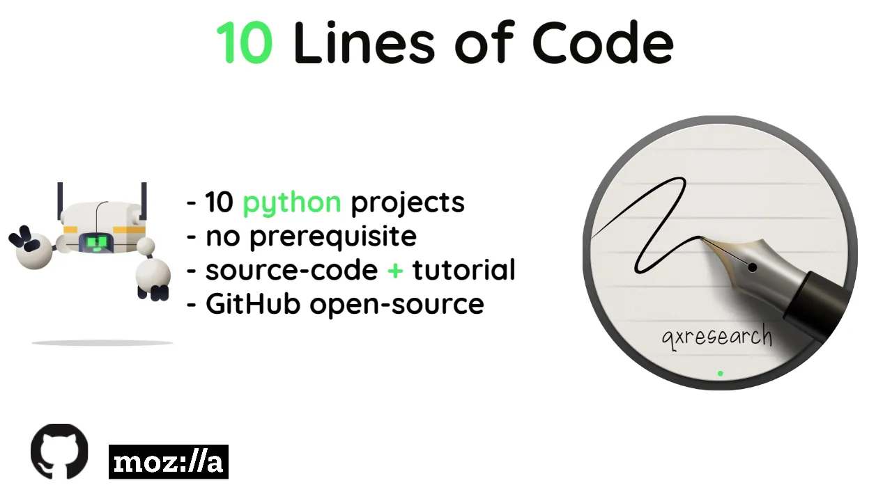 10 Python Projects with 10 Lines of Code