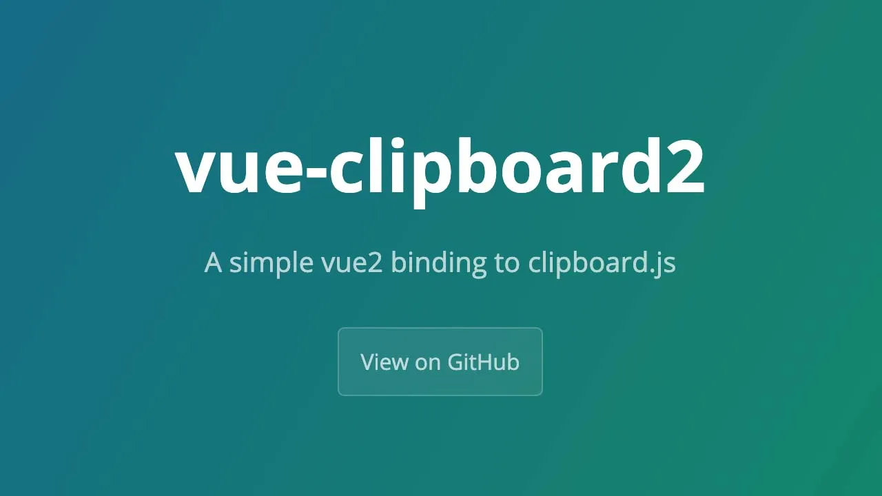 A simple vue2 binding to clipboard.js