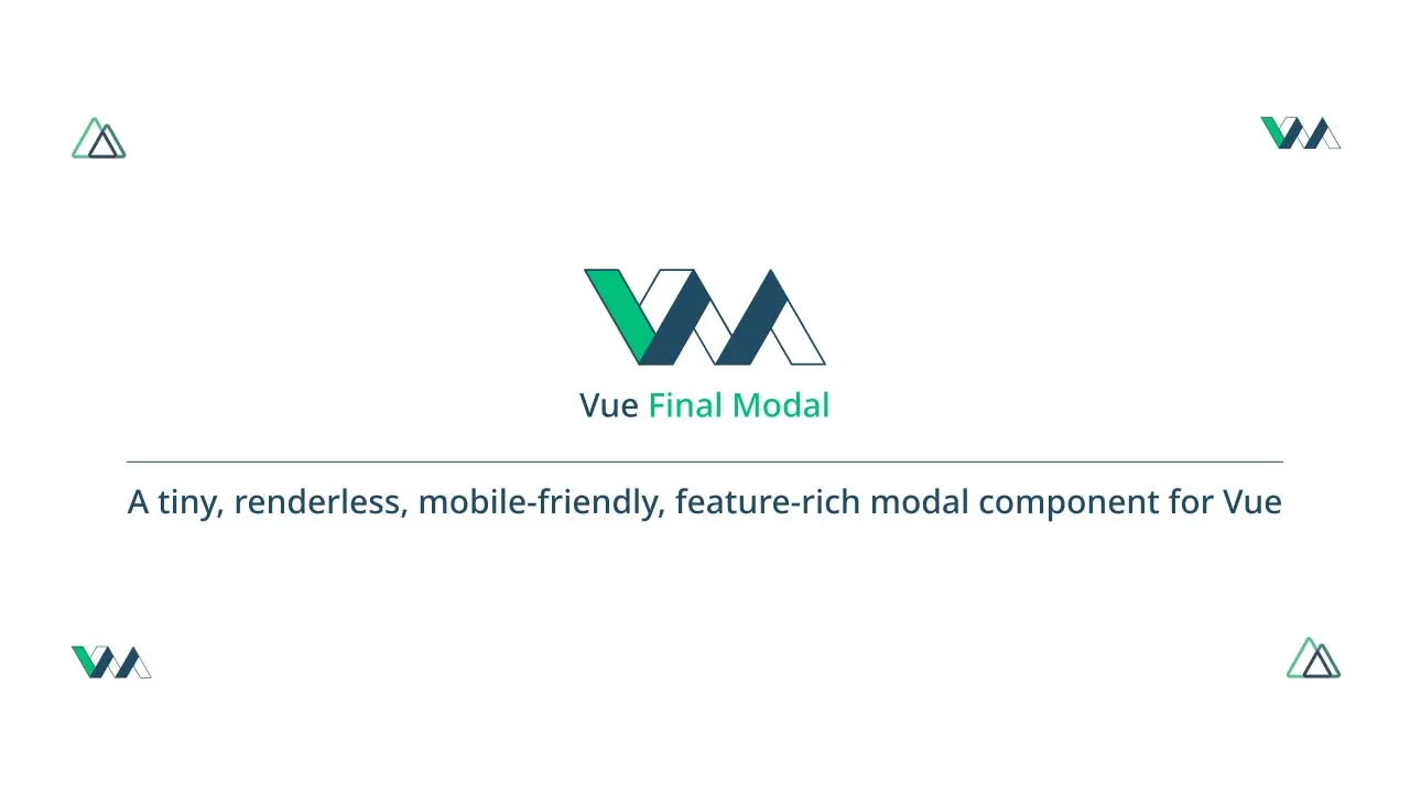 A tiny, renderless, mobile-friendly, feature-rich modal component for Vue.js