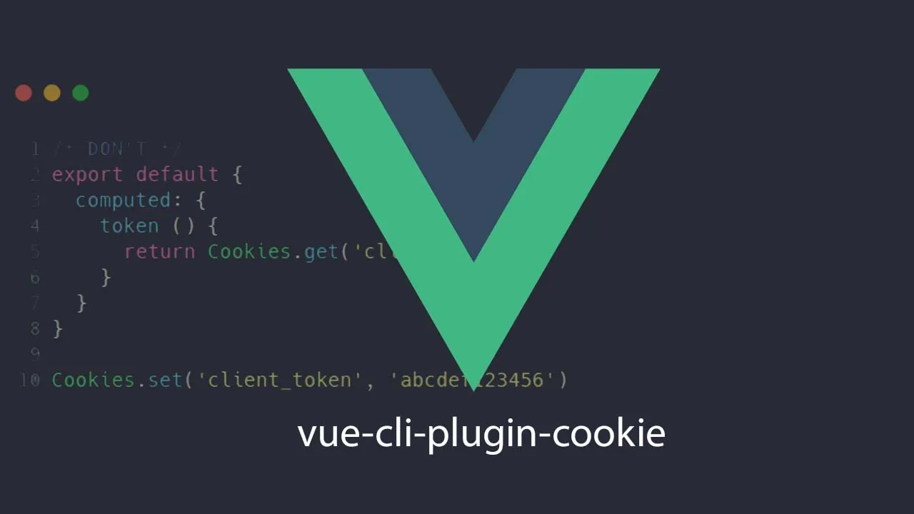 Vue CLI 3/4 Plugin for handling browser cookies