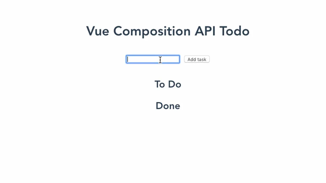 Sample app for the Vue 3 composition API
