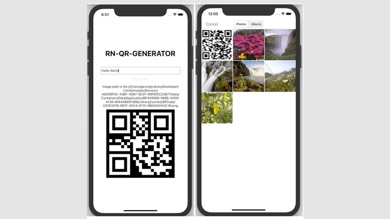 React Native module for generating QR codes