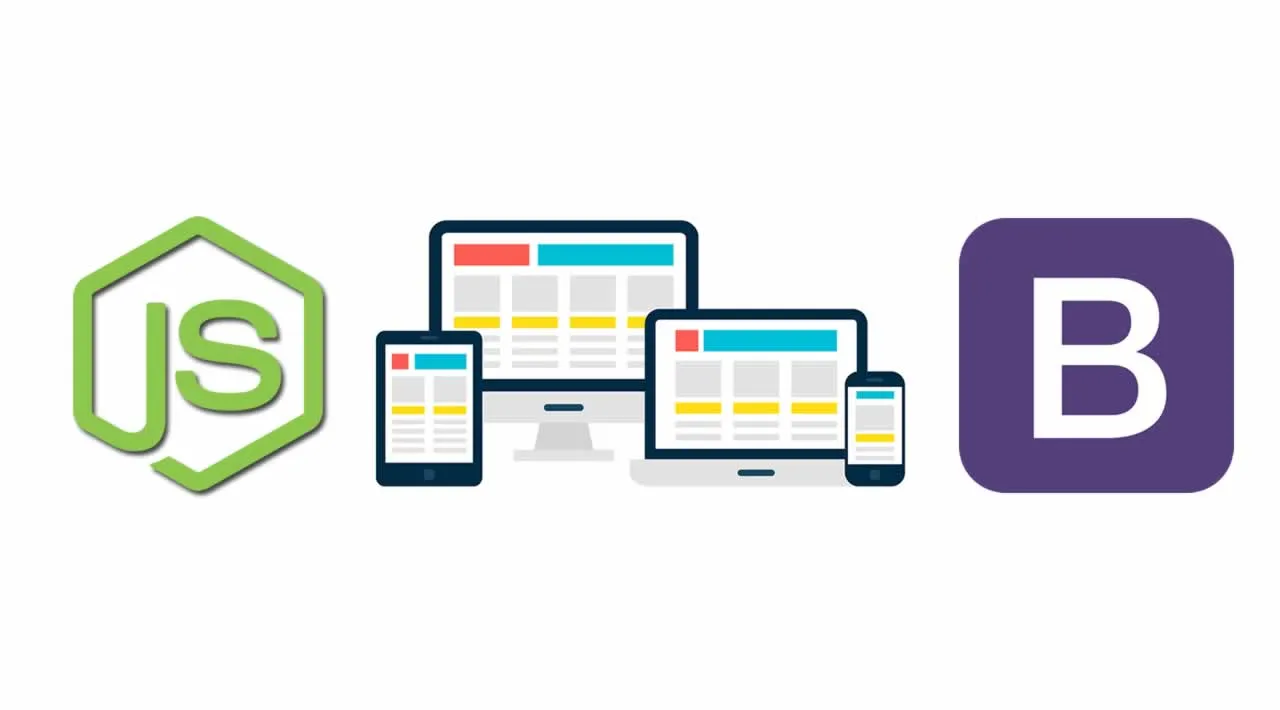 Responsive Web Design with Bootstrap and Node.js As a Backend