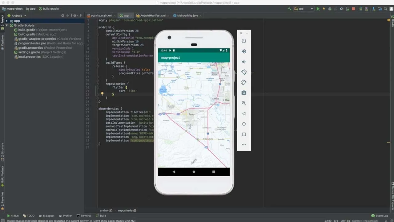 Here maps (Android) package for React Native