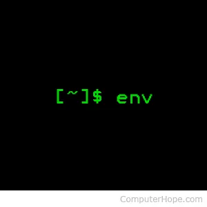 Linux commands: env 