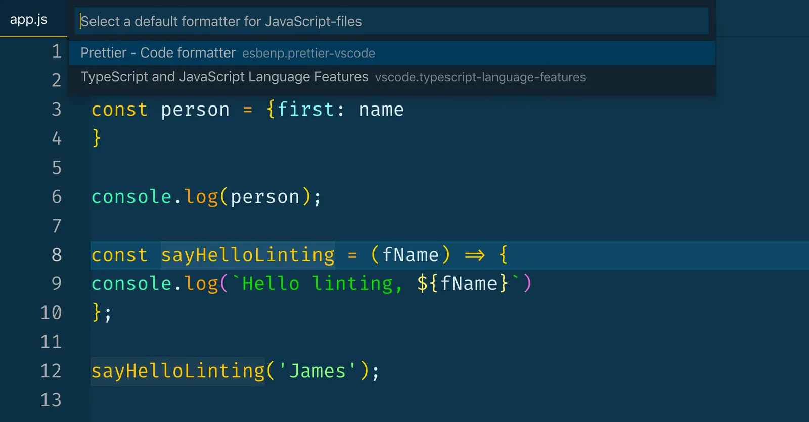 Code Formatting With Prettier In Visual Studio Code