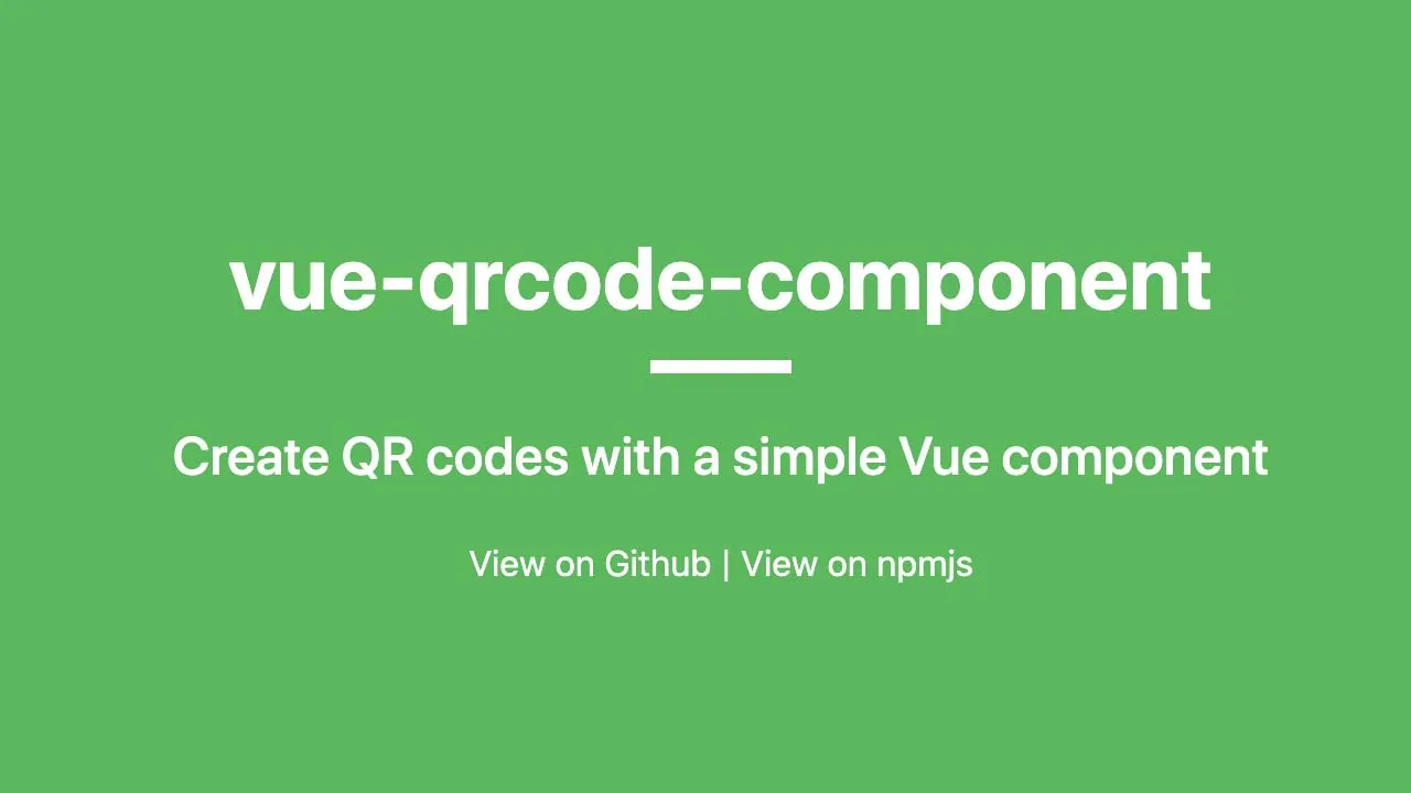 Create QR Codes with a Simple Vue Component