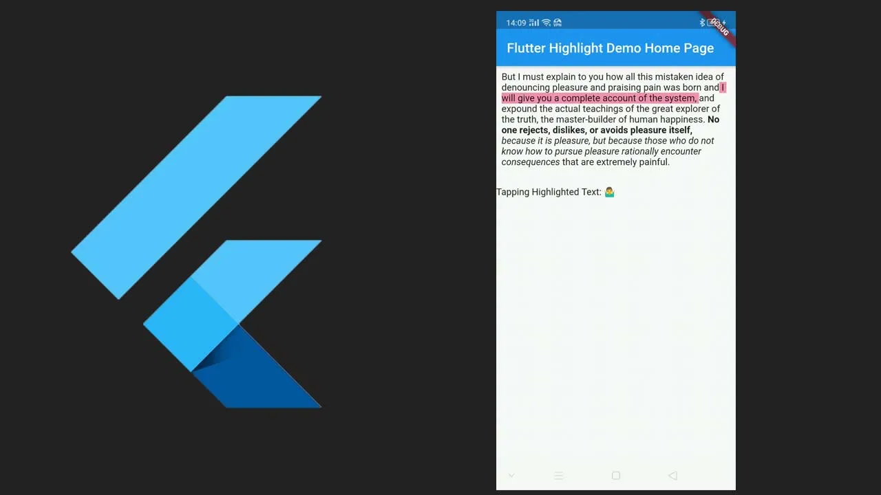 A demo to demonstrate highlight on Flutter