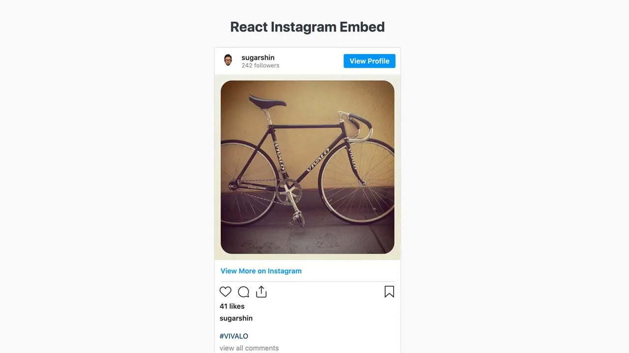 React Embedding Instagram Posts Component