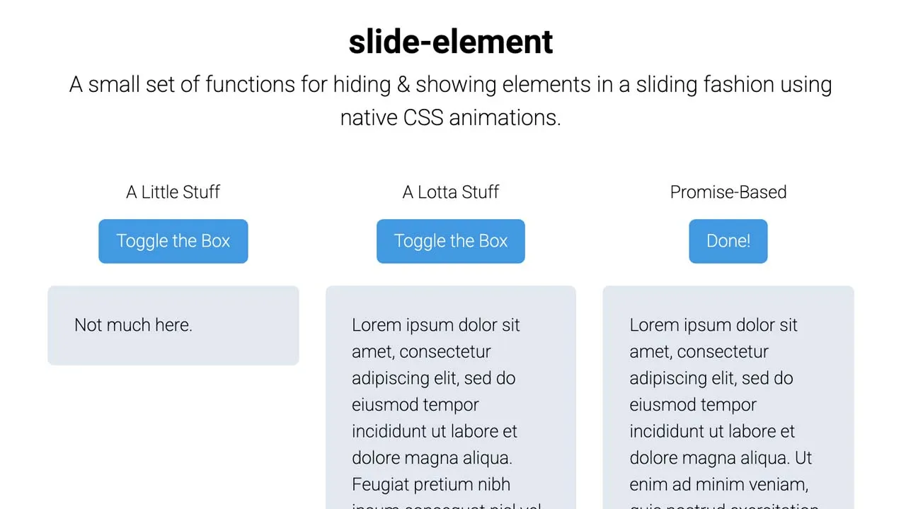 Toggle Element With Smooth CSS3 Transitions