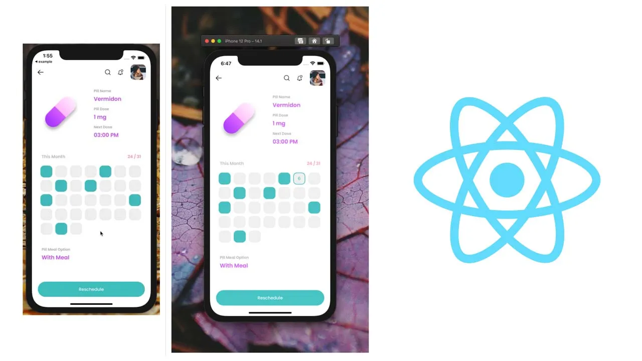 Animated and Customizable Monthly Calendar for React Native