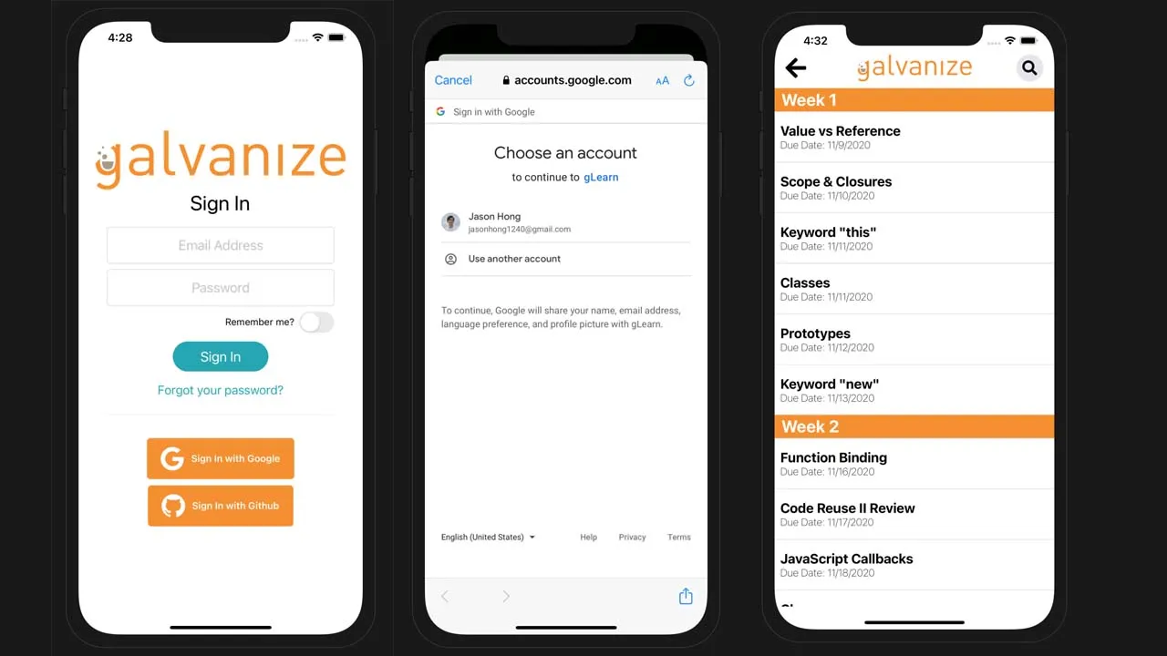 Mobile Adaptation for the Education Platform @ Galvanize