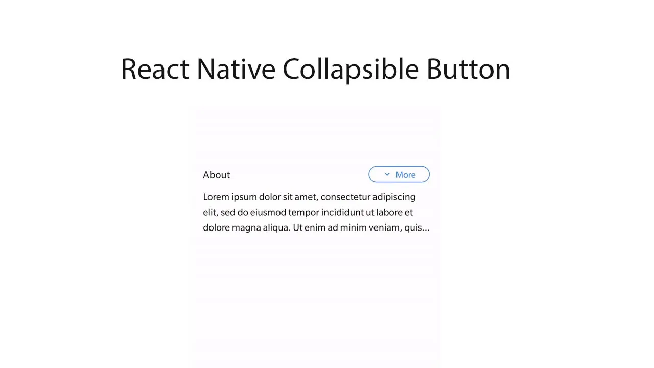 Collapsible Button Component for React Native
