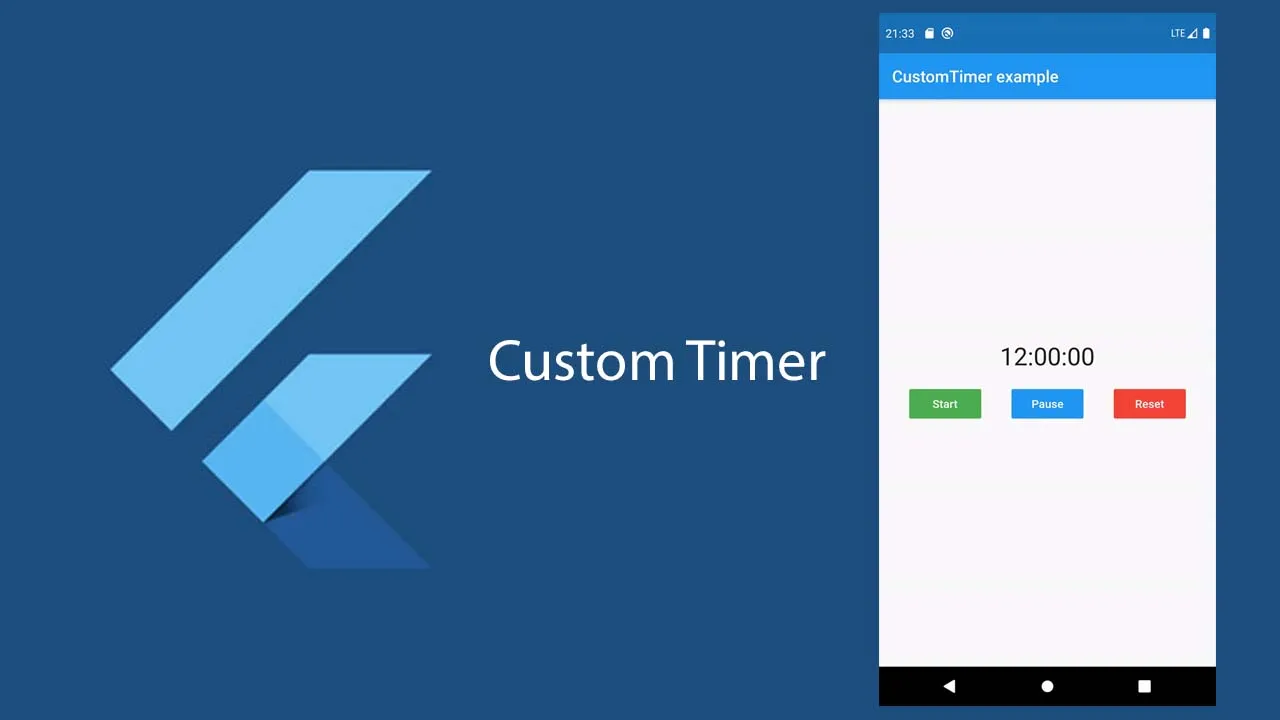 A Customizable Timer with Controller and Animation for Flutter