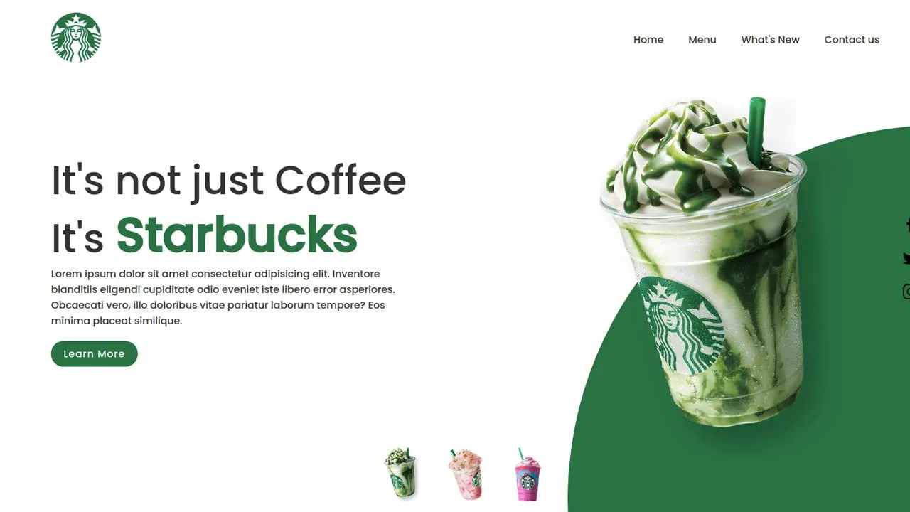 Starbucks Website Landing Page with Vuejs