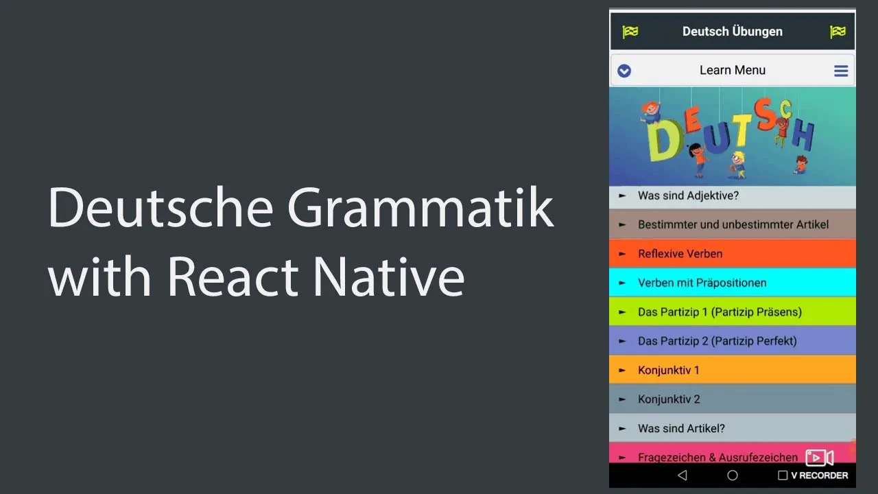Deutsche Grammatik with React Native