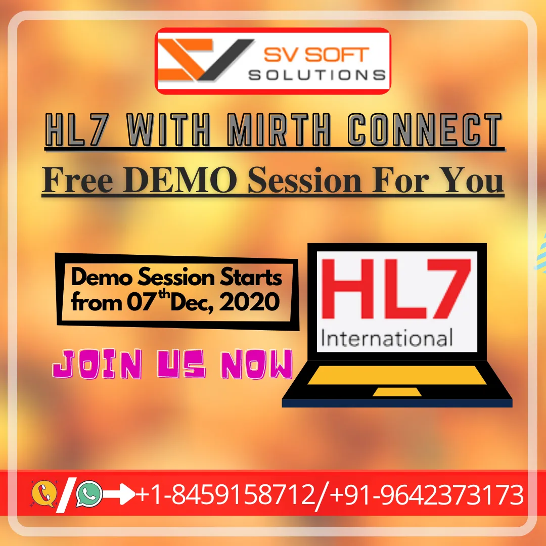 HL7 With Mirth Connect Online Training | SV Soft Solutions