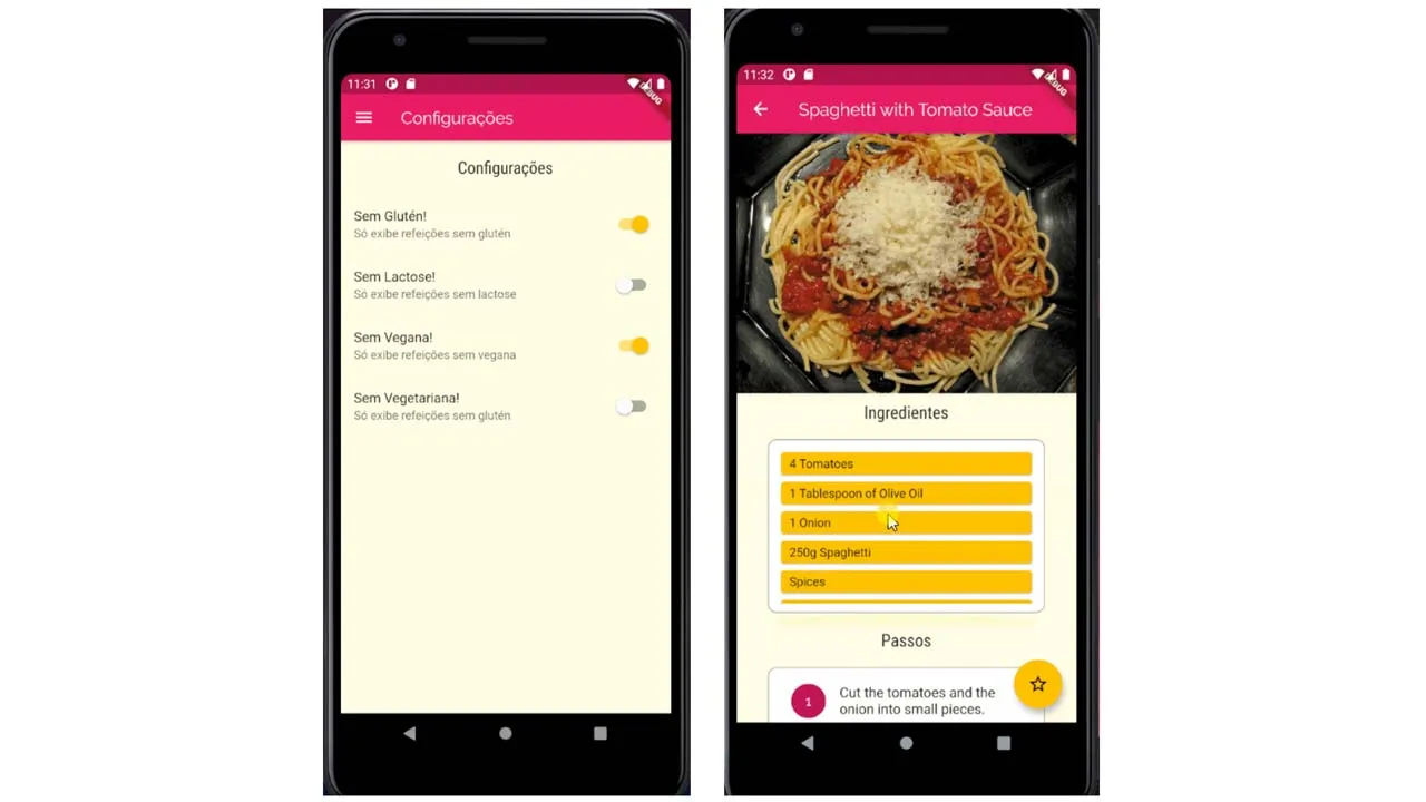 Application Made in Flutter to Manage List of Recipes
