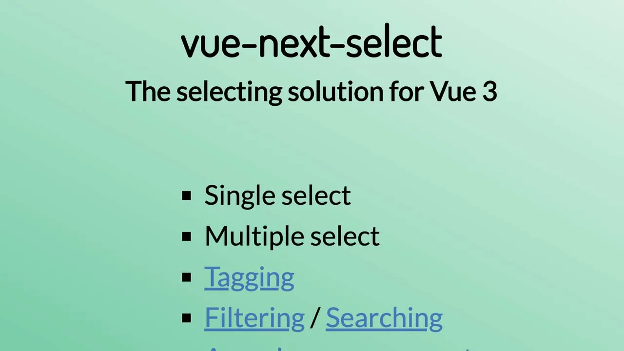 Complete Select Box Solution for Vue.js 3