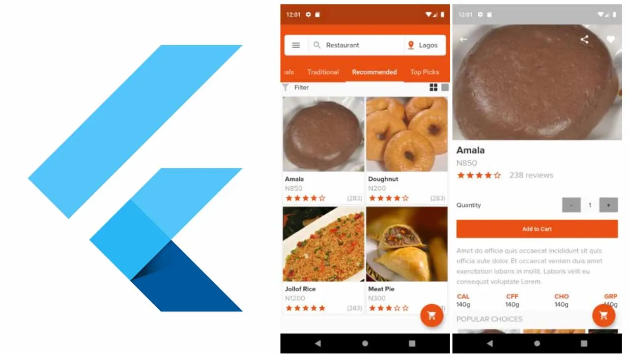 A Food Ordering App Built with Flutter and Firebase