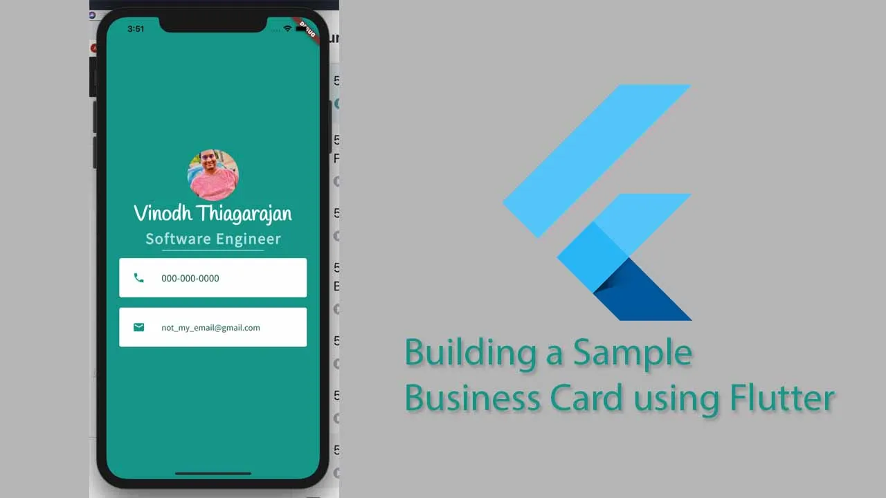 Building a Sample Business Card using Flutter