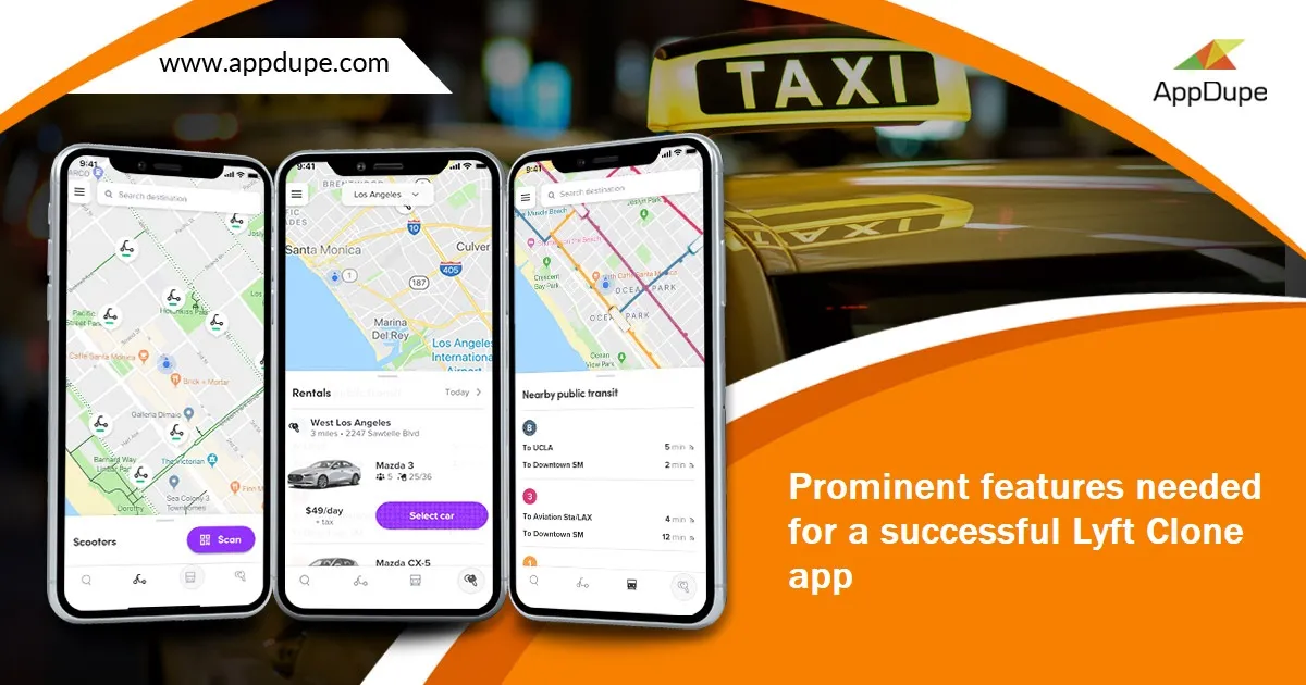 Prominent features needed for a successful Lyft Clone app