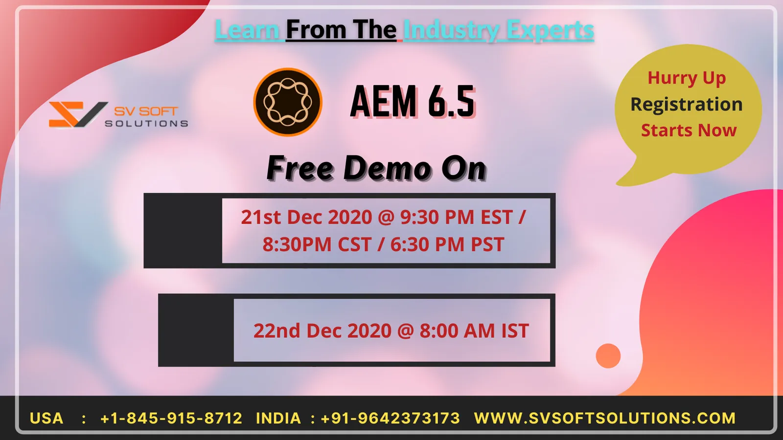 Join Adobe AEM 6.5 FREE webinar demo
