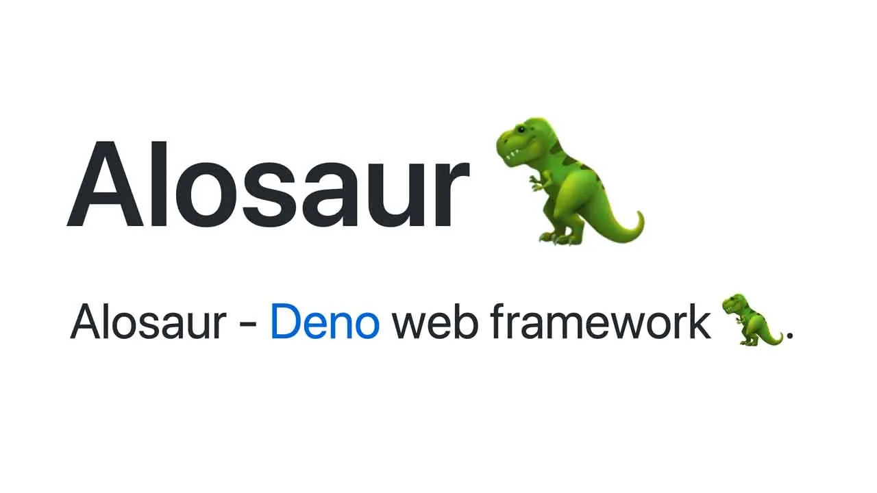 Alosaur - Deno Web Framework with Many Decorators