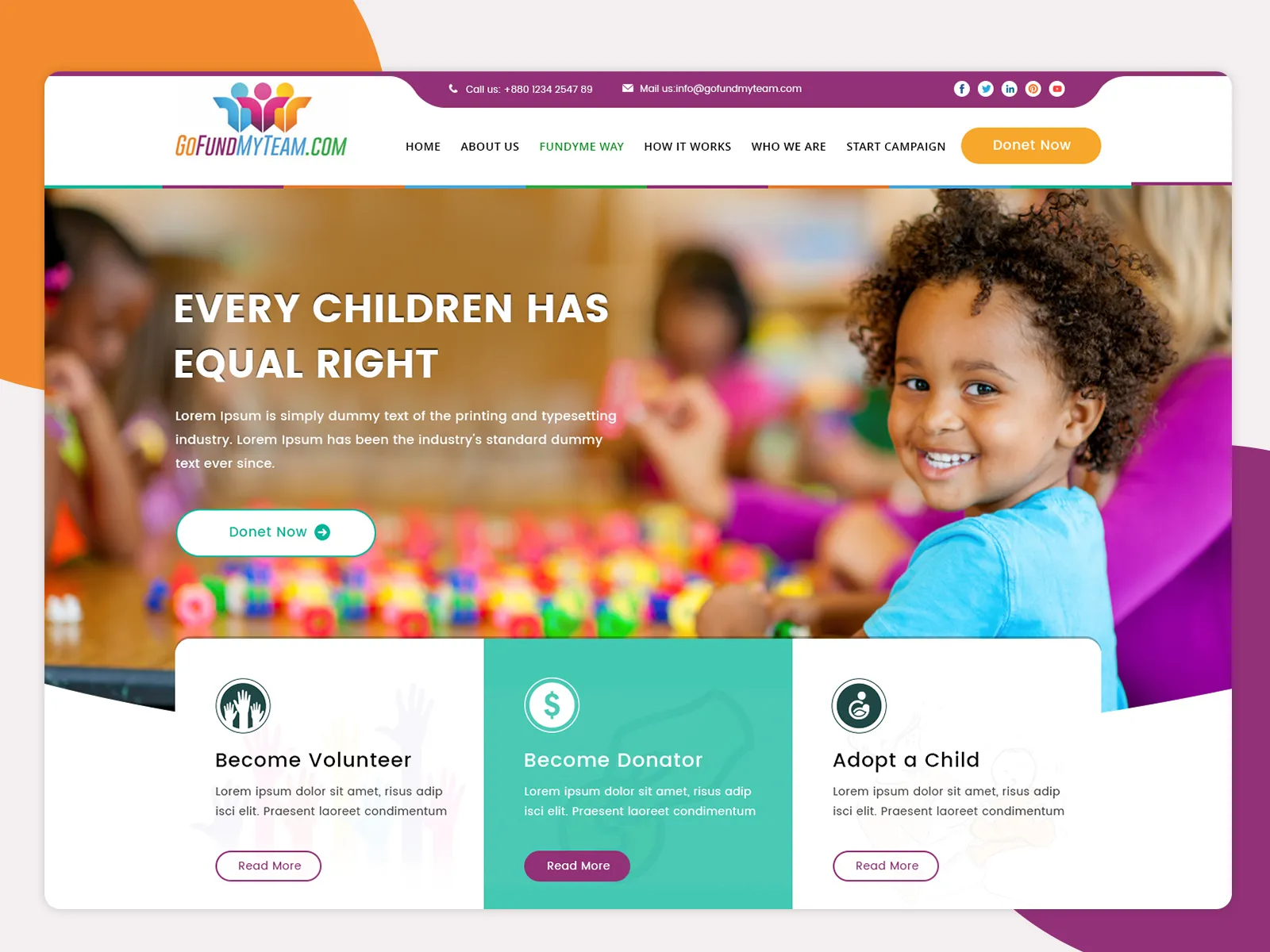 Charity Website Design in Canada