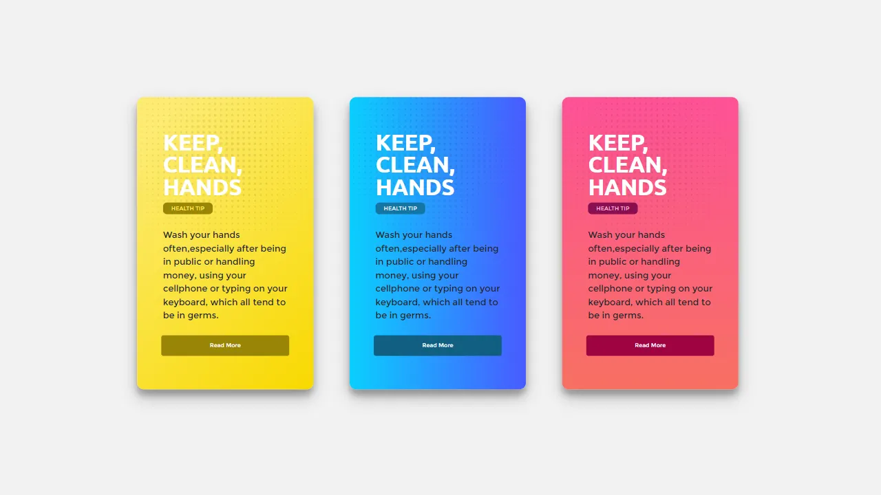Responsive Card UI design with HTML & CSS