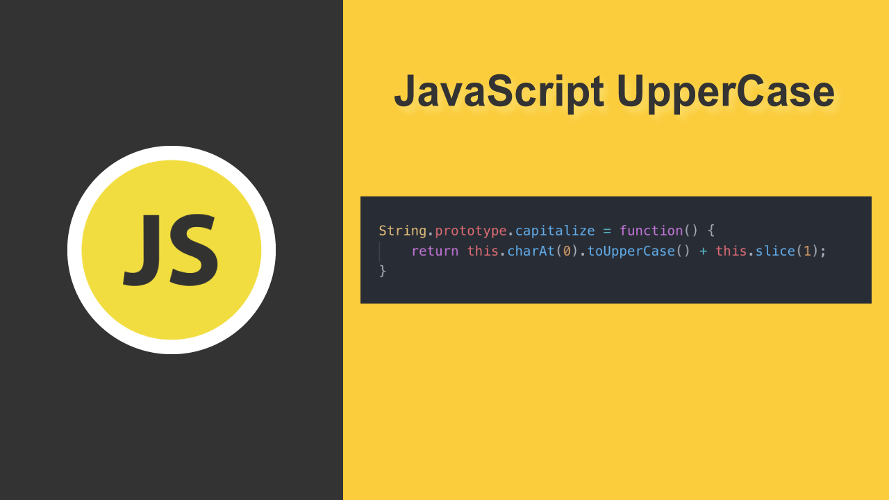 JavaScript Uppercase The First Letter Of A String