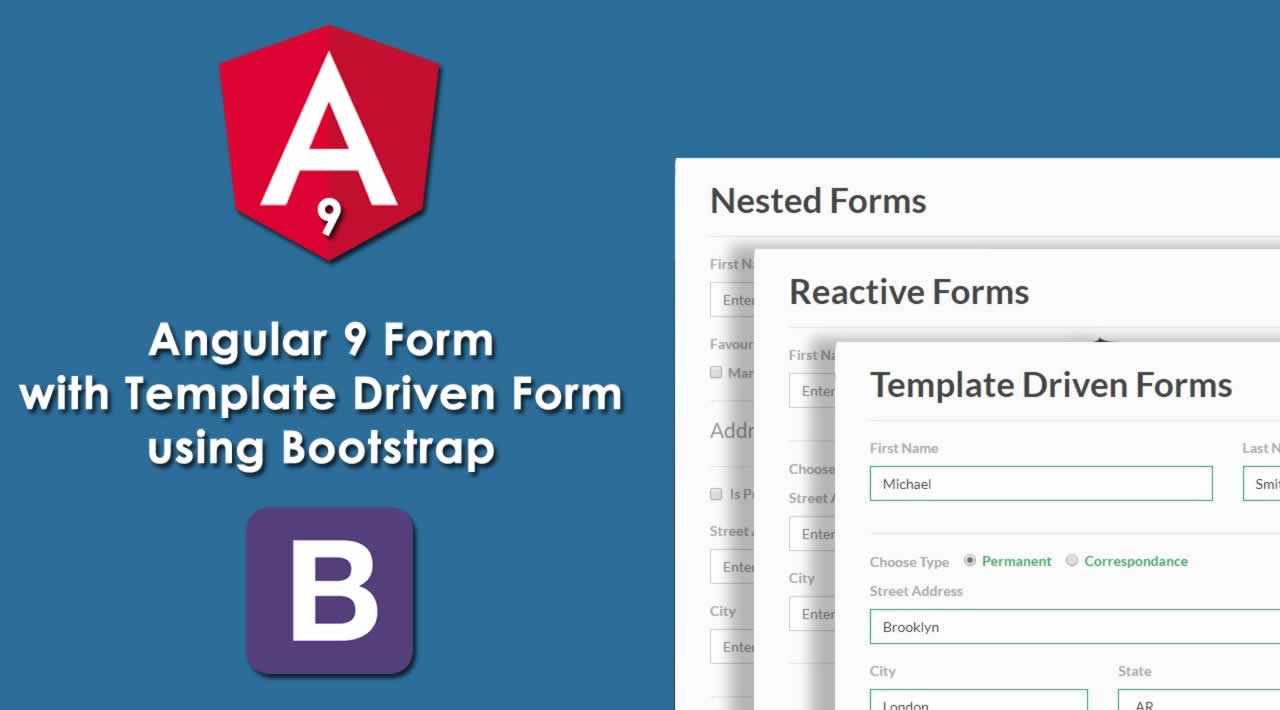 How to create Angular 9 Form with Template Driven Form using Bootstrap