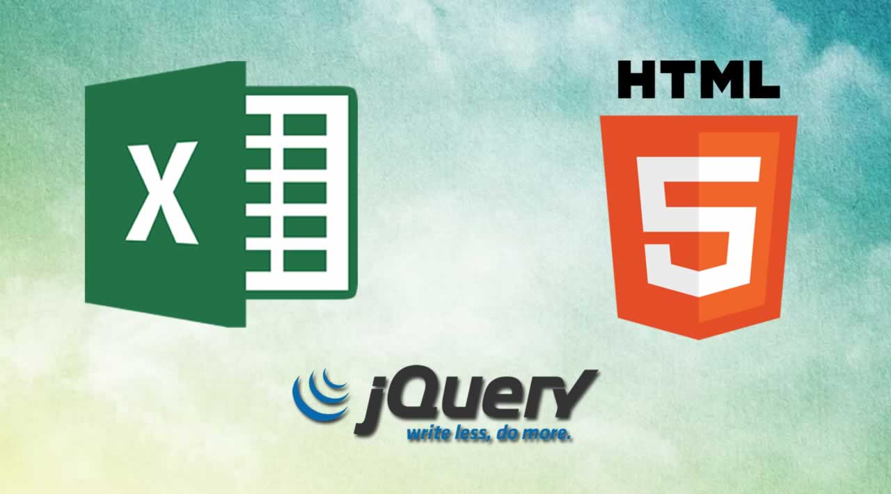 how to read excel file with jquery and html5