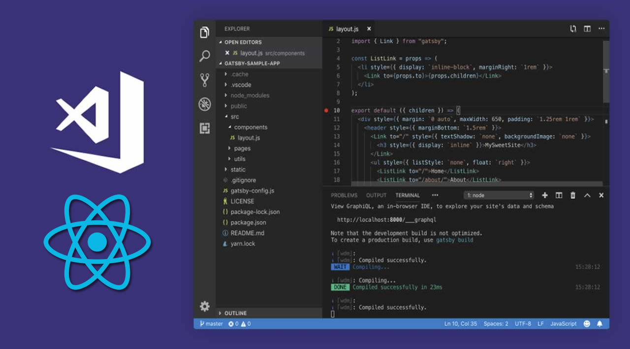 Using React in Visual Studio Code