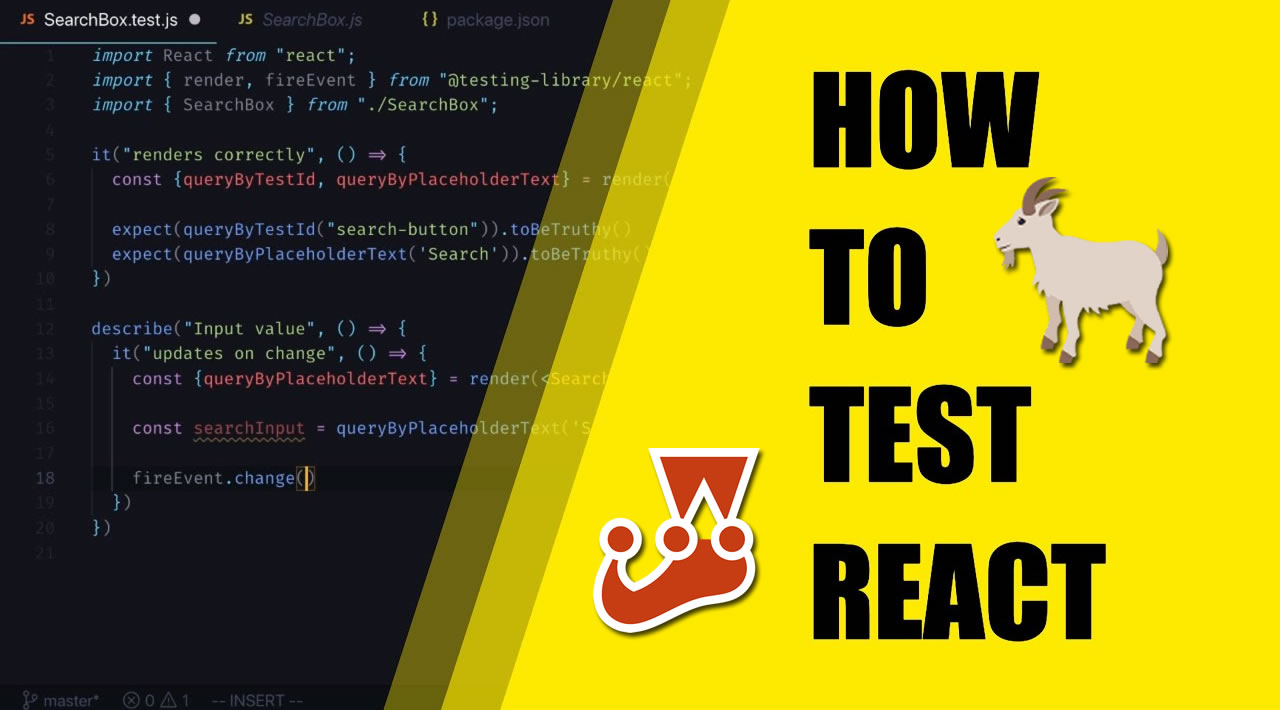 Test React Apps with React Testing Library and Jest